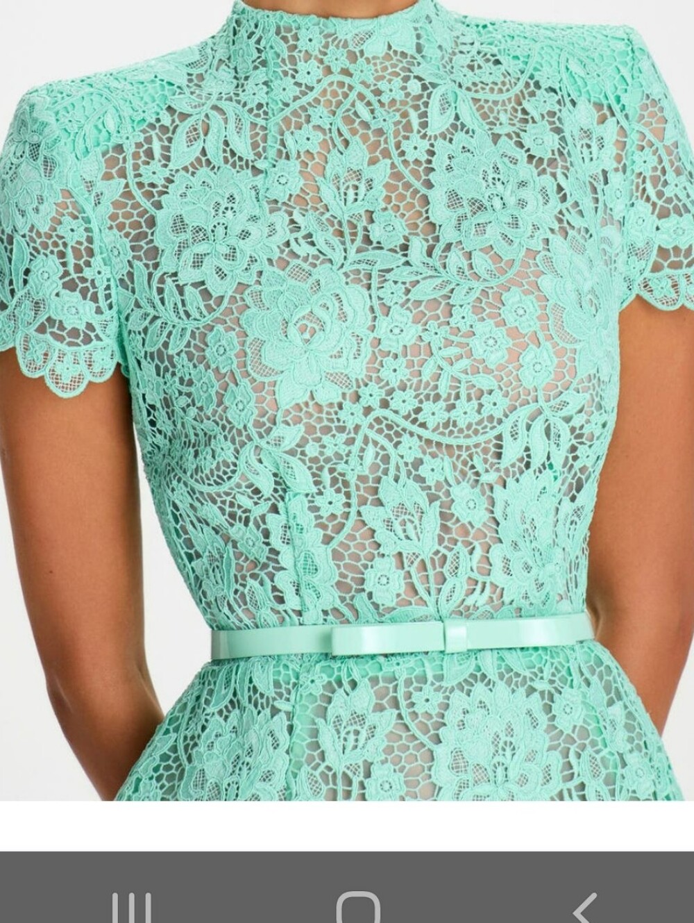 NADINE MERABI MILLA MINT LACE MINI DRESS - Picture 2 of 10